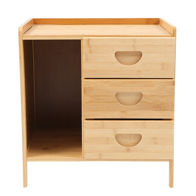 1Pack Night Table Rectangular Khaki Wood Bedside Use 42X32Cm