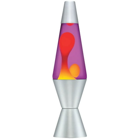 Lava Life 14.5 inch Lava Lamp, Wax in Red and Yellow Purple Liquid