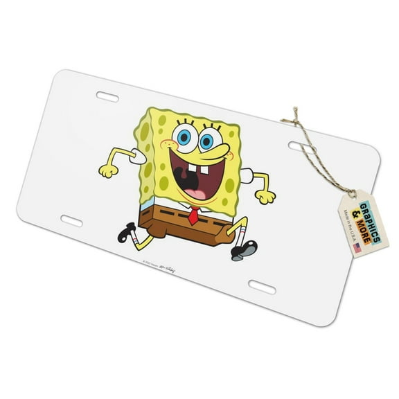 Running SpongeBob Novelty Metal Vanity Tag License Plate