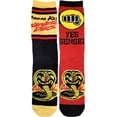 thumbnail image 3 of Cobra Kai Adult Crew Socks Yes Sensei Cobra Kai Never Dies Dojo Logo Slogan Officially Licensed 2 Pack One Size, 3 of 8