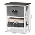 thumbnail image 2 of Baxton Studio Garridan Grey and White Finished Wood 1-Drawer Storage Unit, 2 of 10