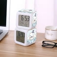 thumbnail image 3 of Cinnamoroll Digital Alarm Thermometer Night Glow Cube 7 Color Clock LED Changing LCD Display Suitable for Bedroom Children, 3 of 5