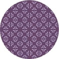 thumbnail image 1 of Ahgly Company Machine Washable Indoor Round Transitional Rich Lilac Purple Area Rugs, 3' Round, 1 of 7