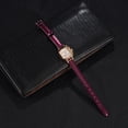 thumbnail image 4 of Reloj de pulsera Nikou analógico de cuarzo para mujer correa de PU color morado, 4 of 7