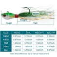 thumbnail image 3 of 3PCS Bucktail Jigs Saltwater Fluck Lures Assorted Jigs Head Fishing Lures, 3 of 7