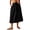 Black, variant on Wutalume Women's Midi Skirt with Deep Pockets, Pleated Design, Elastic Waistband, Flowy A-Line Skirt for Casual, Office, and Weekend Outfits,Beige L