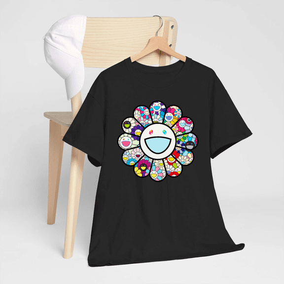 Rare TAKASHI MURAKAMI HAPPY SMILING FLOWER T-Shirt S-5XL Fast Shipping-TH67169