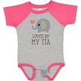 thumbnail image 3 of Inktastic Tia Loves Me Baby Elephant Boys or Girls Baby Bodysuit, 3 of 5