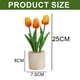 thumbnail image 3 of Planta de simulación de material de PU, tulipán artificial en maceta, decoración creativa, maceta, planta de paisaje, flor de seda, 3 of 5