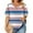 Multicolor, variant on Womens Tops Plus Size 4x-5x Sexy Short Sleeve Tunic Tops Striped Color Block Graphic Tees V Neck Criss Cross Tunic Shirts Loose Fit Casual Trendy Tunics 4XL