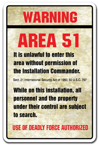 2 Sizes Available ideal for pub REPLICA AREA 51 METAL SIGN Man Cave Ufo bar 