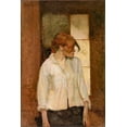 thumbnail image 2 of Toulouse-Lautrec, Henri de 11x14 Black Ornate Wood Framed with Double Matting Museum Art Print Titled - A Montrouge Rosa La Rouge, 2 of 4