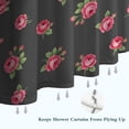 thumbnail image 6 of Daisy Pioneer Flower Blue Pattern Modern Waterproof Shower Curtain Set with 12 Hooks, Washable Decorative Bathroom Shower Curtain, 6 of 6