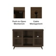 thumbnail image 4 of Plank+Beam Mid Century Modern Solid Wood Sideboard with 2 Doors, 49" TV Stand for Living Room, Walnut, 4 of 13