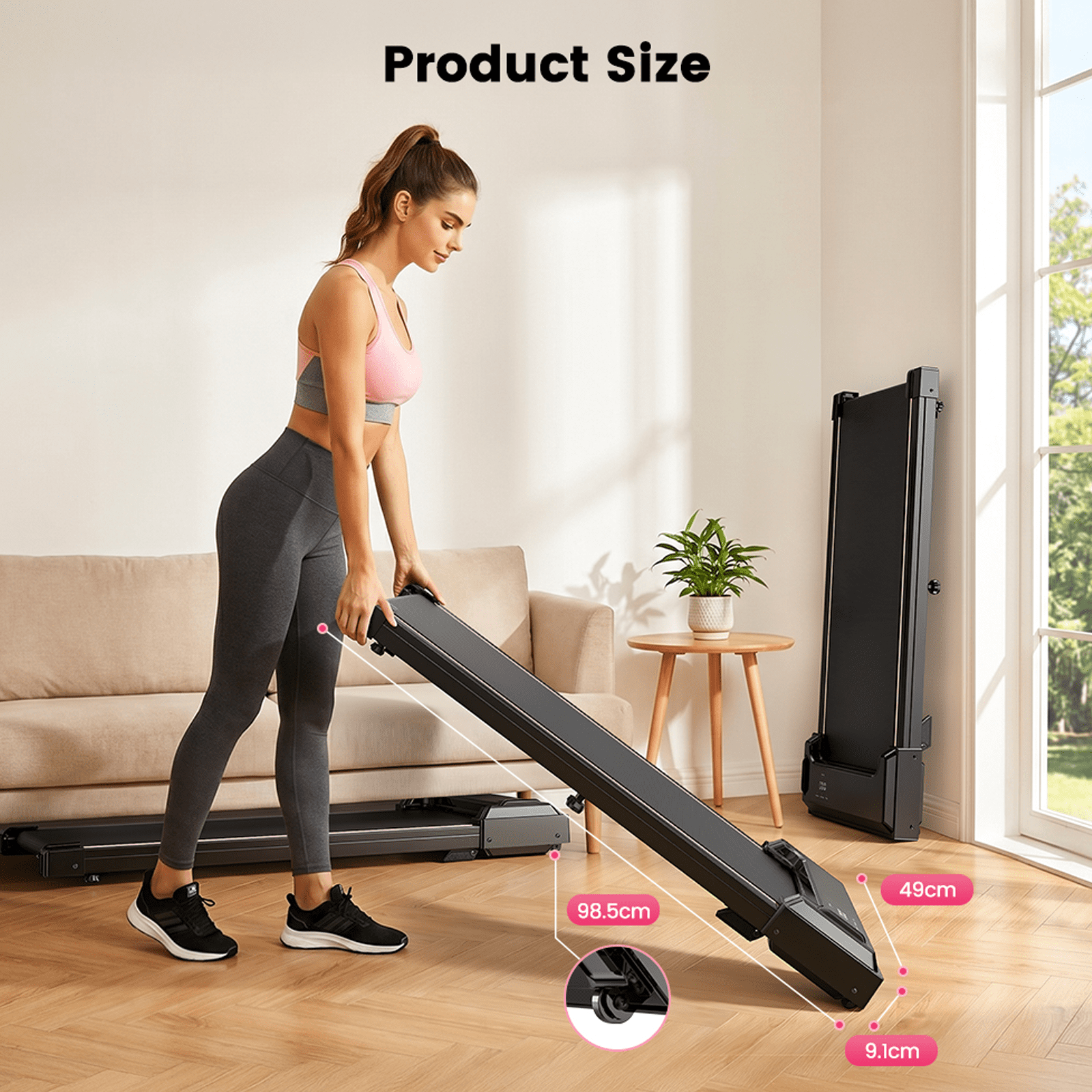 Walking Pad with Vibration Under Desk Treadmill, Manual Incline, 2.5HP 3.8MPH Fitness Jogging Machine with Remote Patbrela LED Display for Home Office