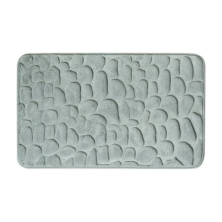 TIHLMK Clearance Embossed Bathroom Bath Mat Non-slip Carpets In Wash Basin Bathtub Side Floor Rug Shower Room Doormat Memory Foam Pad