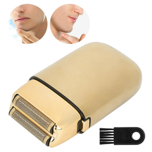 Barbilla de Aluminio, Barba Eléctrica Inalámbrica Recortador Facial para Hombres de aluminio Eléctrico Shavers Shaver recargable de Babe recargable para viajar por Casa
