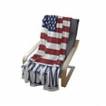 thumbnail image 3 of Fourth of July Soft Flannel Fleece Throw Blanket, USA National Flag with Freedom Wording Stripes and Stars, Cozy Plush for Indoor and Outdoor Use, 50" x 60", Ruby Night Blue, by Ambesonne, 3 of 5
