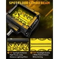 thumbnail image 4 of Luces LED amarillas NAOEVO en forma de cápsula de 4 pulgadas, combinación Spot Flood, 4 of 9