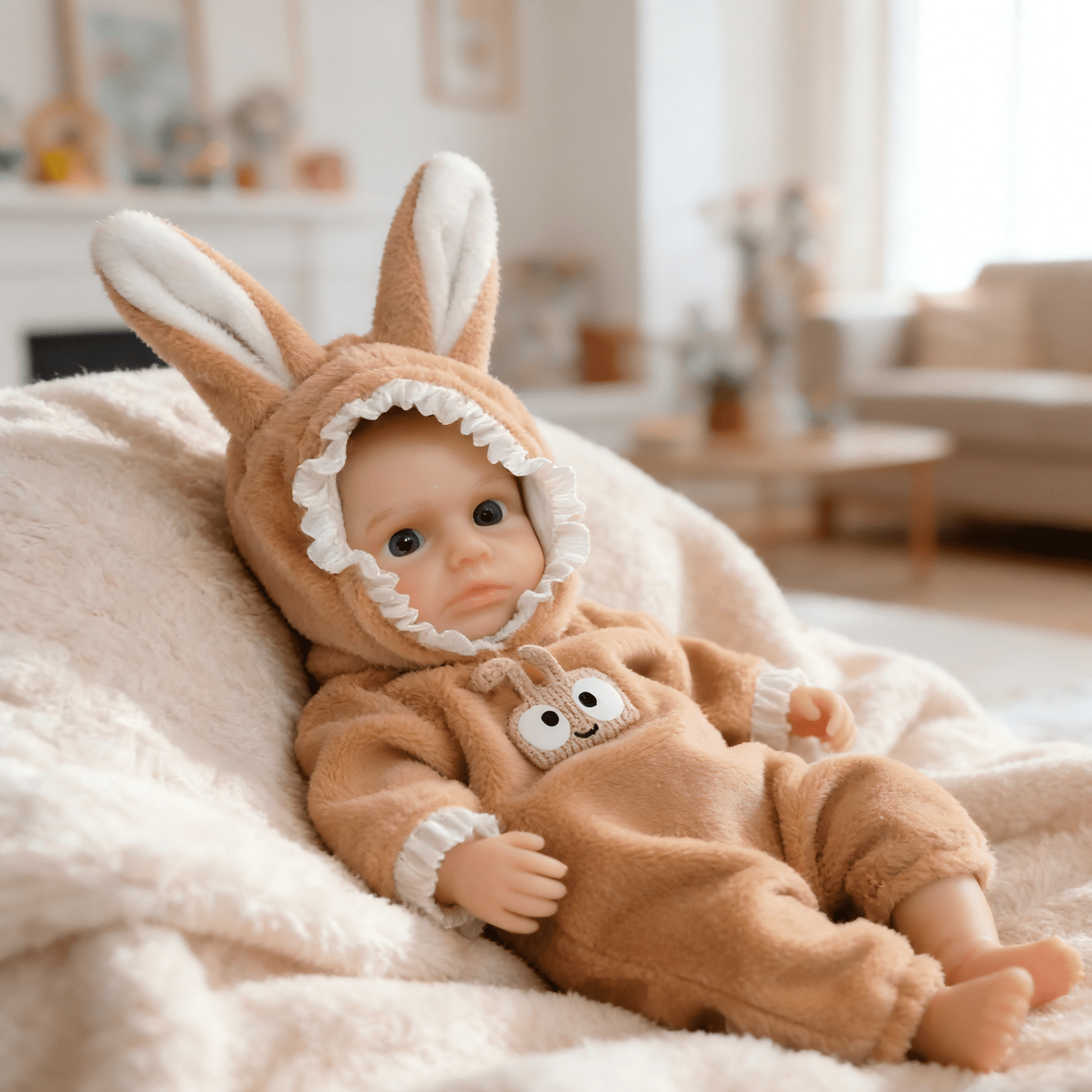 iCrade Finished Tiny 6" Realistic Reborn Baby Dolls Girl Elastic Soft Solid Silicone Mini Reborn Newborn Babies Full Body Flexible Lifelike Baby Dolls for Kids & Collectors