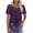 Purple, variant on Puntoco Short Sleeve Women Tops ,Womens Casual Crew Neck Short Sleeve Pleated Tops Blouses Clothes Purple XL(XL)