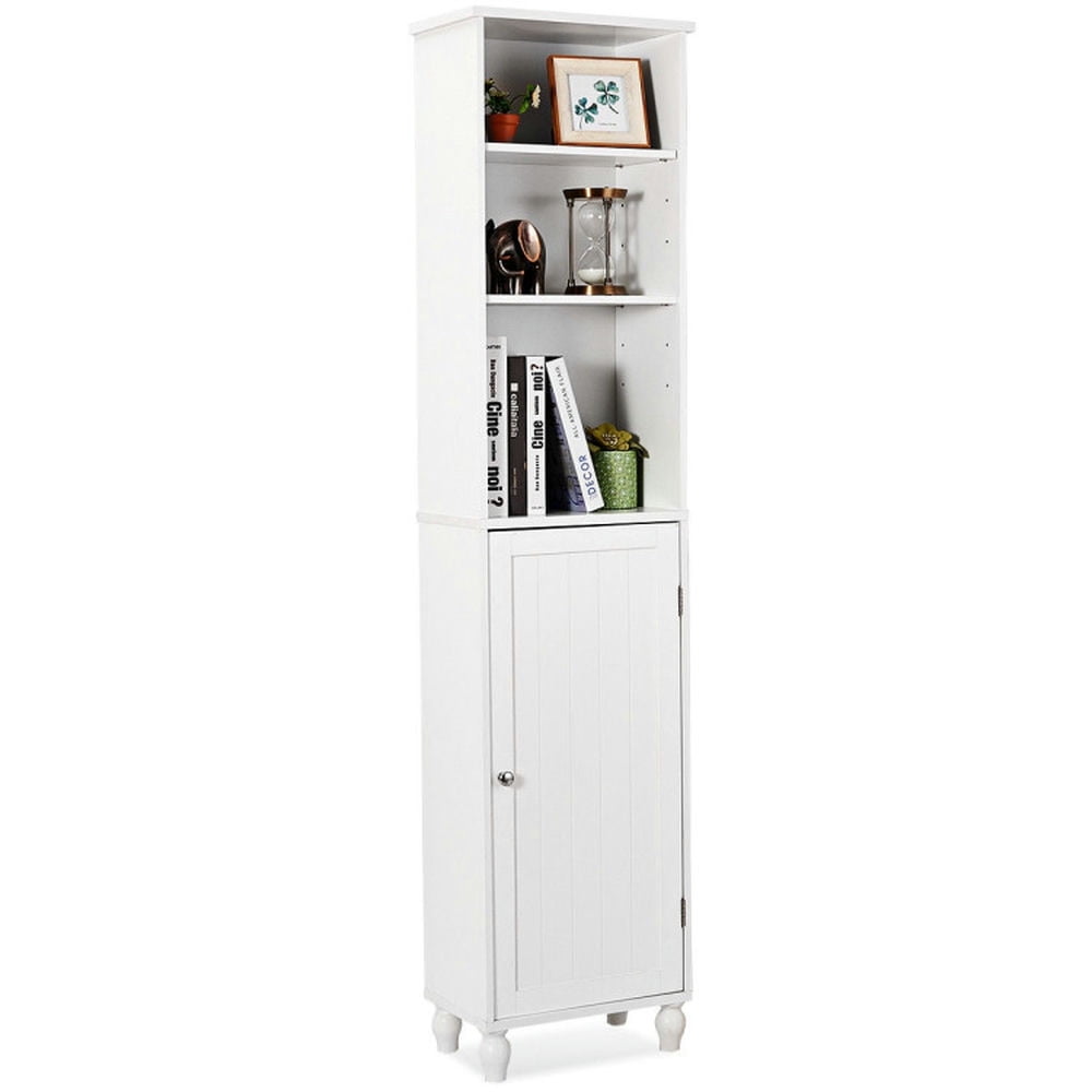 Finihen Bathroom Storage Cabinet, Bathroom Floor Cabinet, Bathroom Tower Storage Shelving Display Cabinet, for Bathroom, Living Room, Bedroom, Kitchen, White Finihen Bathroom Storage Cabinet, Bathroom Floor Cabinet, Bathroom Tower Storage Shelving Display Cabinet, for Bathroom, Living Room, Bedroom, Kitchen, White