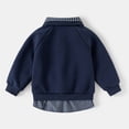thumbnail image 6 of SELONE Collared Shirt Boys Long Sleeve Button Pullover Tops Patchwork Plaid Sweatshirts Fall Campus Clothes 2-12Y, 6 of 9