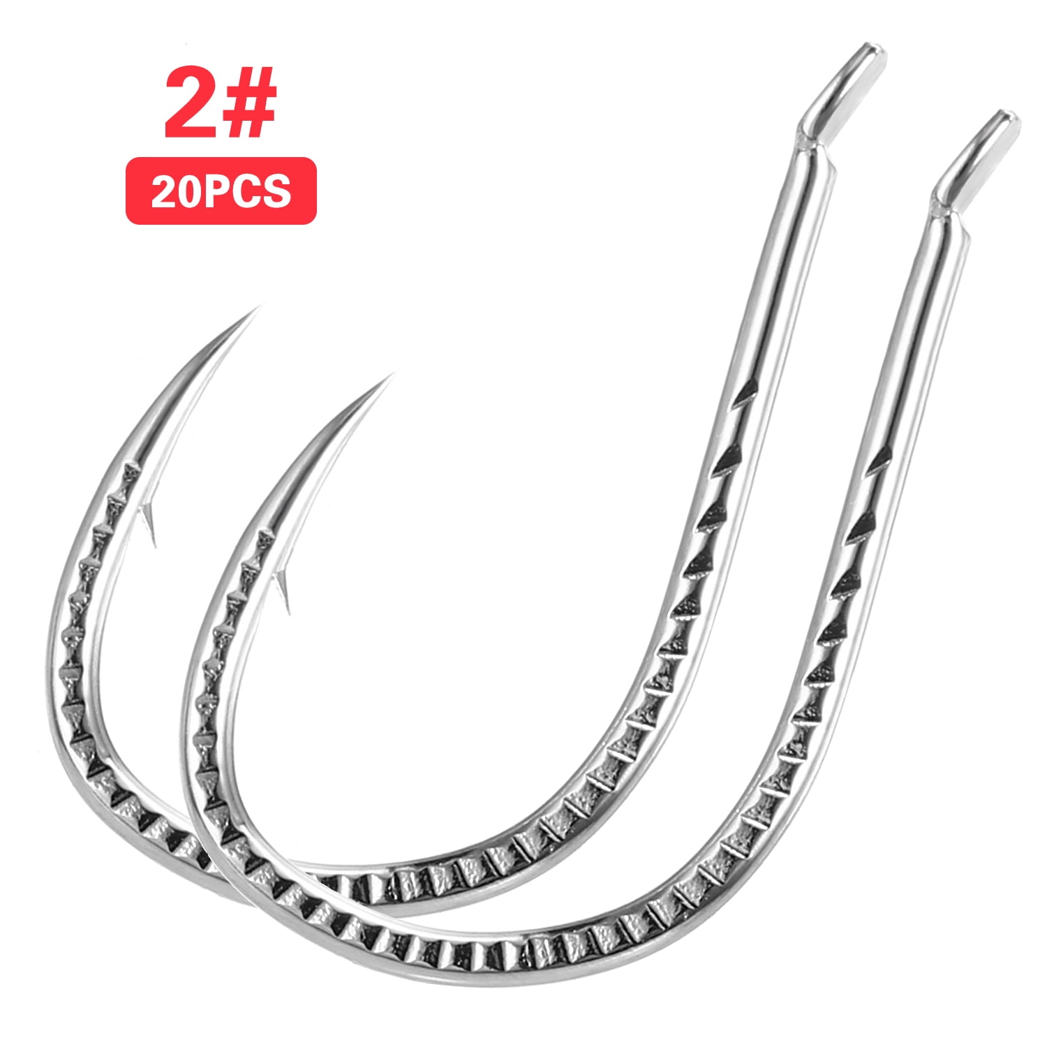 Details about   10 Pcs 15" Stainless Steel Wire Leader Octopus Circle Carbon Steel fishing hooks 