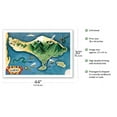 thumbnail image 2 of Map of Bali Indonesia - Tanáh (Tanah) Lot Balinese Temple - Vintage Pictorial Map by Miguel Covarrubias c.1930s - Fine Art Matte Paper Print (Unframed) 30x44in, 2 of 4