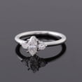 thumbnail image 2 of Oryn Jewelry 14K White Gold Plated Rings - 1.6 Ct Moissanite Marquise Cut Moissanite Rings - Women’s Engagement Promise Ring - 3 Stone Wedding Rings - Everyday Ring for Casual Wear, 2 of 5