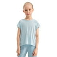 thumbnail image 3 of 5-12T Kids Big Girls Dance Sports Shirts Athletic Running Gymnastics Yoga Tee Tops, 3 of 9