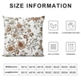 thumbnail image 5 of Creowell Brown and White Pillow Covers  Vintage Brown Floral Throw Pillow Covers Morden Outdoor Flower Pillowscase Cushion Covers for Sofa Couch Bedroom Home Decor White, 5 of 5