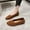 Coffee, variant on LSLJS Fashion Women Ventilate Casual Round Head Comfy Casual Shoes, Flats Shoes