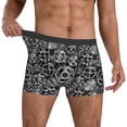 thumbnail image 3 of Men's Boxer Briefs, Gear Pattern Soft Comfy Mens Underwear Boxer Briefs Breathable With Widen Waist, 3 of 7
