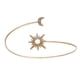 thumbnail image 1 of Pulsera geométrica Brazalete de circonita Adorno de mano ajustable Joyas de diamantes Accesorio en forma de sol y luna para decantación Dorado, 1 of 5