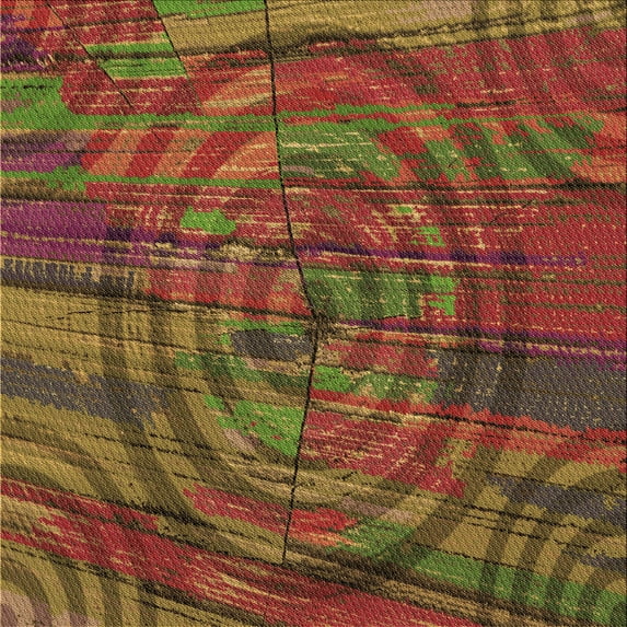 Ahgly Company Machine Washable Indoor Square Transitional Tomato Red Area Rugs, 5' Square