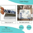 thumbnail image 3 of Nautical Square Tablecloth, Waterproof Fitted Table Cloth for Outdoor Picnic Indoor, Coastal Compass Anchor Vintage Decorative Wipeable Elastic Fabric Table Cover, Fits Tables up to 32" Square, 3 of 4