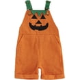 thumbnail image 3 of Gaiseeis Todd'ler Halloween Overalls, Cute Pumpkin and Ghost Cosplay Corduroy Romper Outfit for B'oy's and G'irl's, Fall Festival Halloween Clothes, 3 of 15