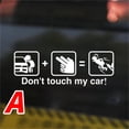 thumbnail image 2 of BNNG Funny Car Sticker Don't Touch My Car Stickers for Car Window Bumper Decoration Car Body Exterior Decoration Accessories Reflective Hollow Out Car Sticker, 2 of 5