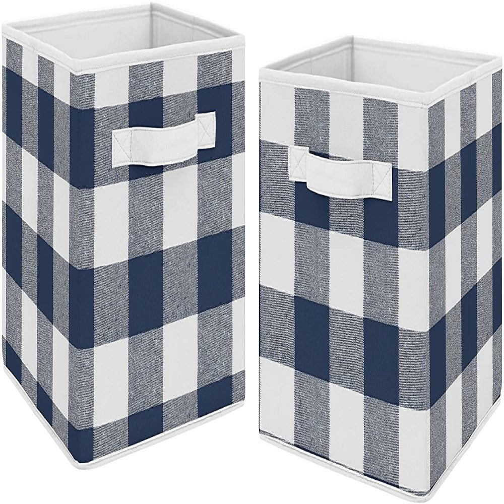 Red Buffalo Check Plaid  Foldable Fabric Storage Cube Organizer Bin 