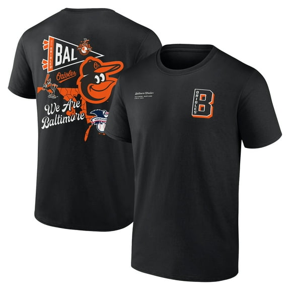 Men's Black Baltimore Orioles Split Zone T-Shirt