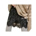 thumbnail image 5 of aturustex Summer Women's Basic Solid Lace Skirt Mini Underskirt Lace Stitching Cutout Elastic Waist Short Skirt for Ladies, 5 of 9