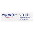 Equate 5 Blade Disposable Razors for Women, 3 count