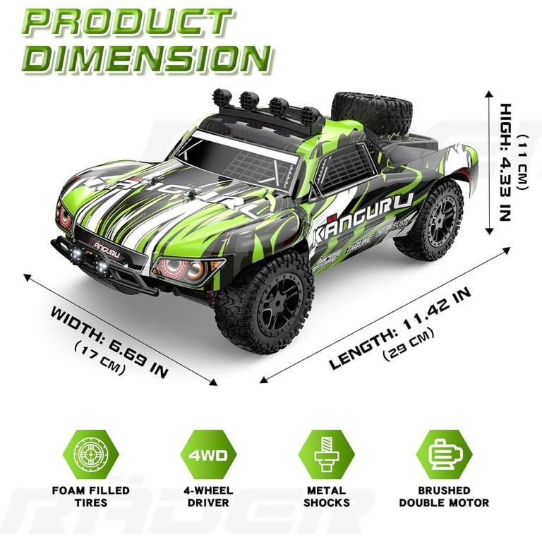 RADER RC Car 2022 1 18 Scale 45KM H Speed 4x4 Off Road All Terrain Waterproof Toy for Kids Adults Walmart