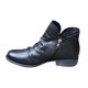 thumbnail image 2 of Botas de piel de tacón bajo estilo retro para mujer, con cremallera, de color liso, 2 of 4