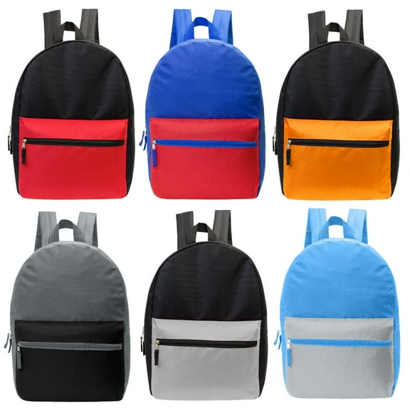 17" Deluxe   Backpack in Assorted Colors- Bulk Case of 24