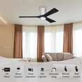 thumbnail image 2 of Matthews Fan Company IR3HLK-BW-BK-42 Irene 42" Barn Wood Hugger Ceiling Fan with 3 Matte Black Blades, Integrated LED Light Kit, Remote Control, Indoor/Outdoor Damp Rated, 2 of 6