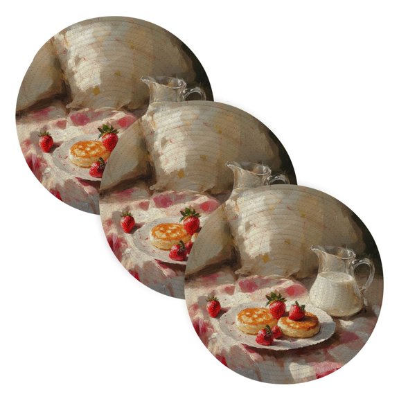 BZSMCE Mats for Pots,Pans Place Breakfast Simple Style Pattern Pot Mats