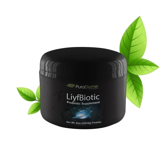 PuraDyme LiyfBiotic Probiotic Powder, Digestive Supplement for Adults (8oz)