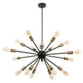 thumbnail image 5 of 54" Sputnik Chandelier 18-Light Modern Ceiling Light Fixture, Black and Gold, 5 of 11